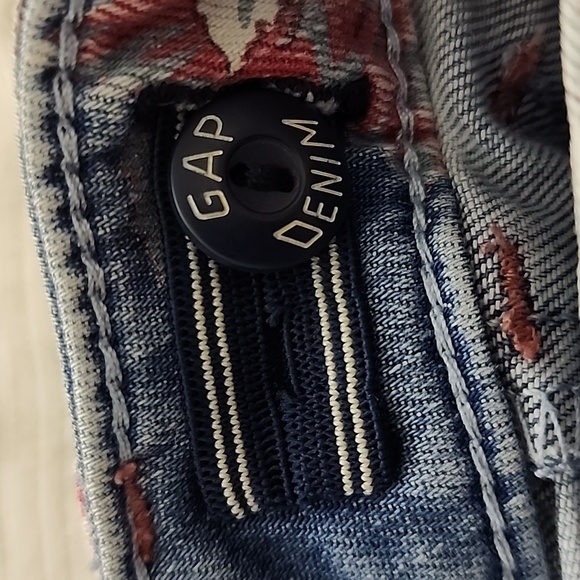 Gap Kids Jeggings Floral Denim Size 8 - Picture 7 of 7